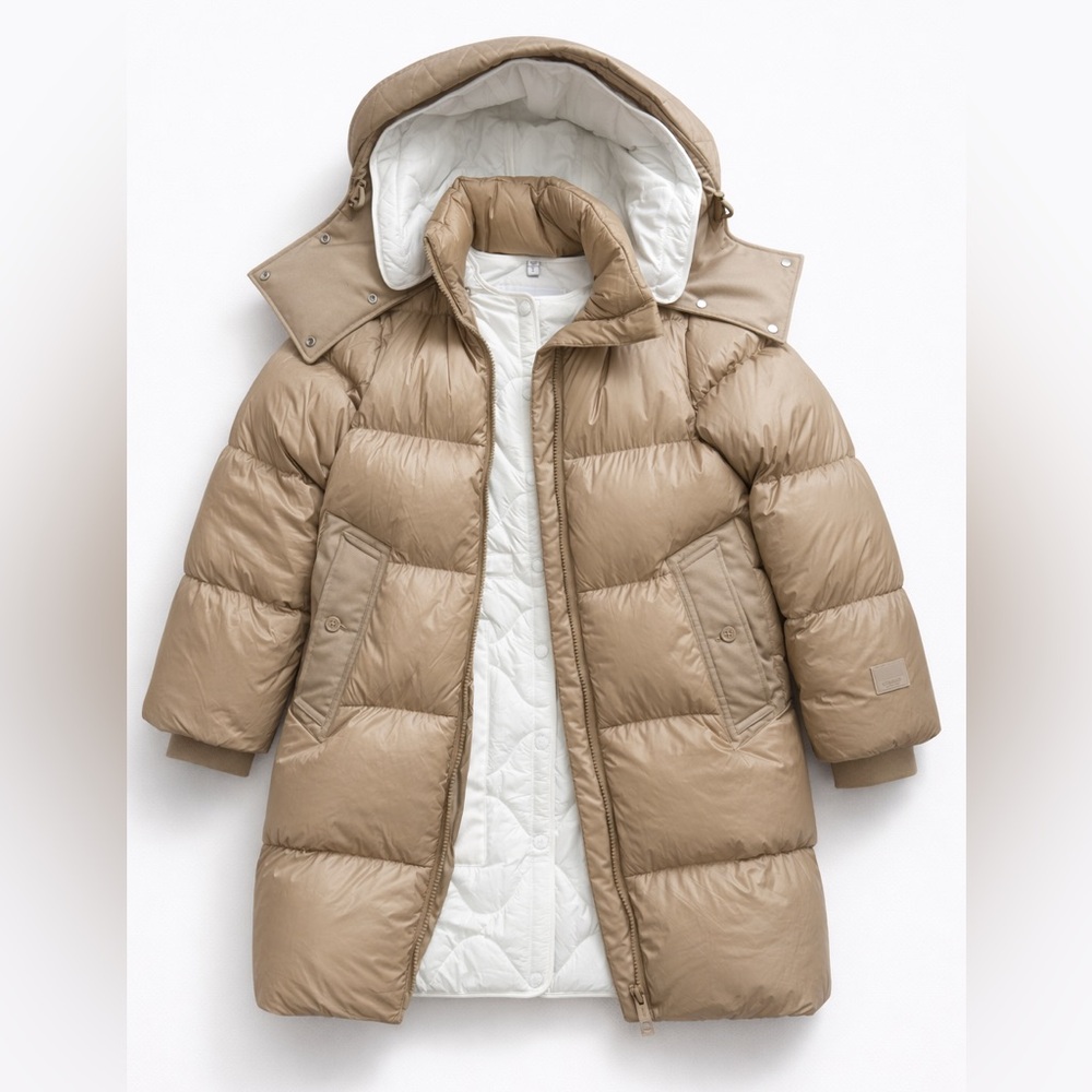 Burberry Beige Puffer Jacket with White Lining vest medium